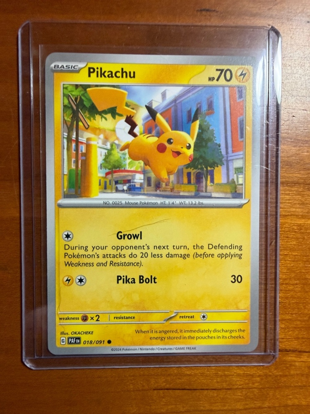 Pokemon Pikachu Yellow Lightning Basic Card